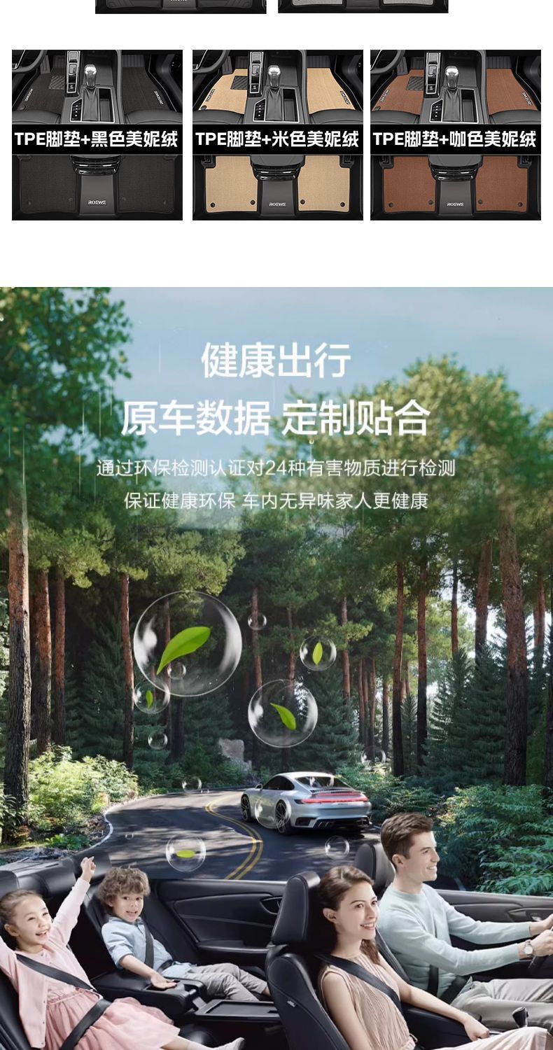 Suitable for 21-24 Volkswagen Id3 Floor Mats Surrounded by Tpe Car Floor Mats Original One-Piece Tpe Car Supplies