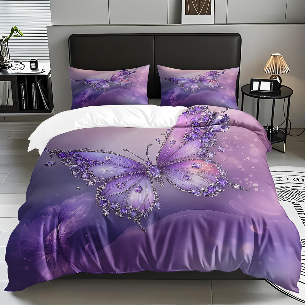 Su propia fábrica suministra directamente una variedad de colchas de impresión digital de mariposa. Comercio electrónico transfronterizo preferido para soportar el modo TEMU JIT.