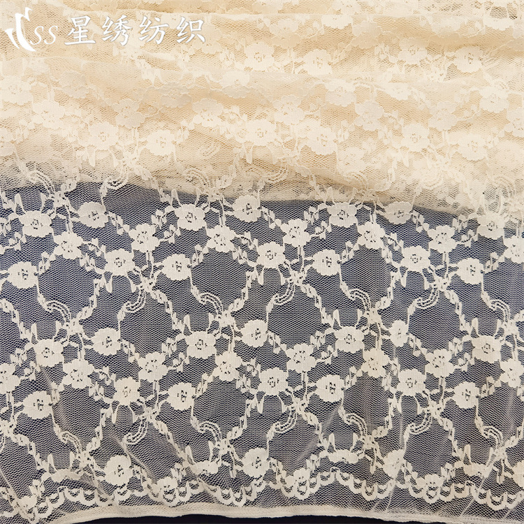 锦氨弹力蕾丝面料柔软亲肤高弹力小牡丹女装打底内衣礼服优选面料