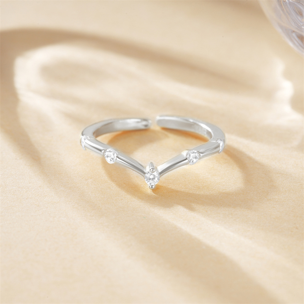2g Weight Zircon Inlay Material Open Rings Classification Adjustable Ring Size 1 Piece Quantity Daily Occasion 925 Sterling Silver Material Cross, Heart Shape, Butterfly Pattern All Seasons Season Women's Gender Plating, Inlay Design Simple Style, IG Style Style 925 Sterling Silver Zircon Cross Heart Shape Butterfly Open Rings 925 Sterling Silver Rings 23