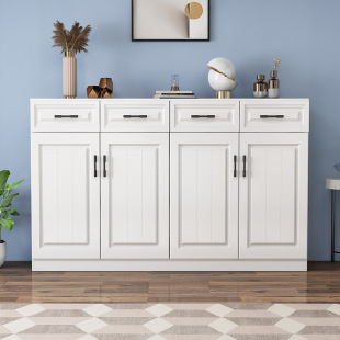 Modern Simple Solid Wood Storage Cabinet Storage Cabinet Large Capacity Drawer Storage Sun Protection Bay Window Cabinet Sideboard European Style