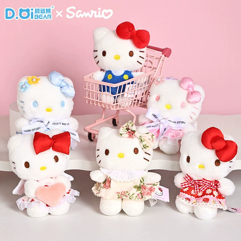 Hello Kitty, оригинальная плюшевая милая брелок-кукла, аксессуар для рюкзака