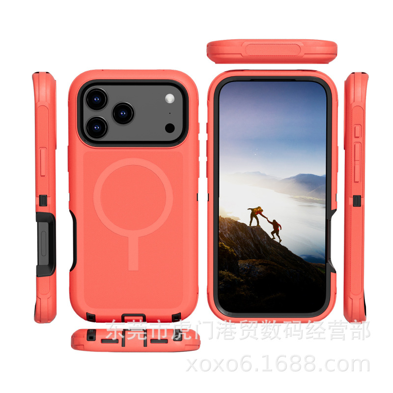 iPhone17 ProMax 3 磁気電話ケース Apple 17 Defender Defender 保護ケースに適しています。|undefined