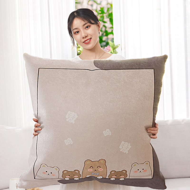 베어 해피 브로케이드 베개