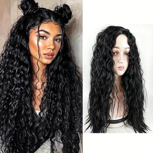 Foreign trade wig female African long curly hair medium wig source factory direct supply stable cross-border in stock wholesale