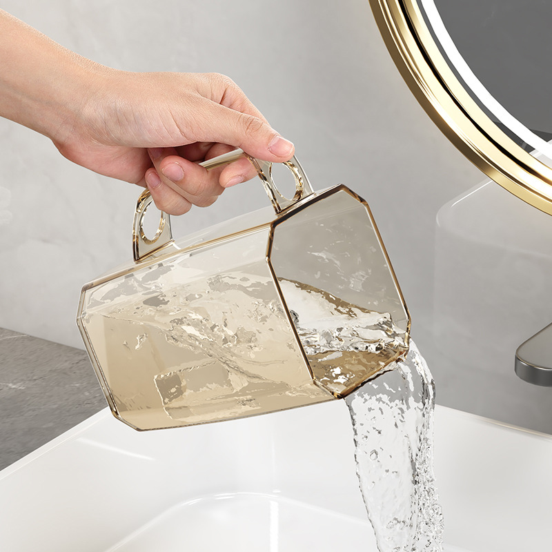 Taza de cepillo de dientes de lujo ligero taza de enjuague bucal taza de cepillo de dientes de pareja taza de lavado infantil taza de lavado de color caramelo casero taza de dientes de alto valor