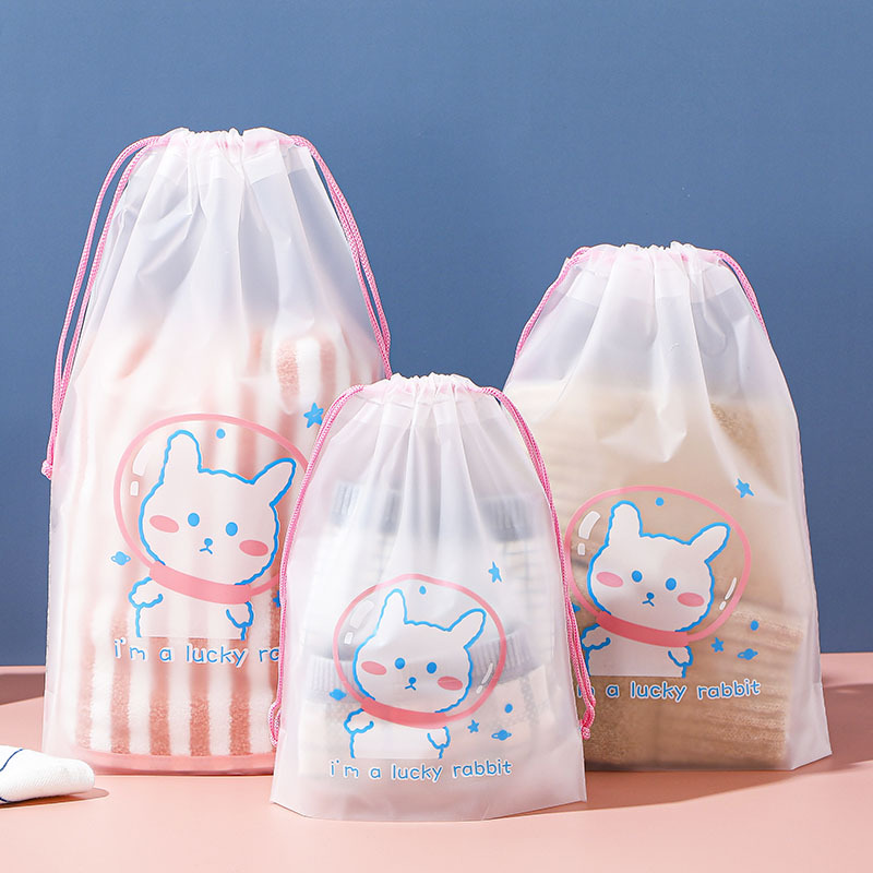 Frosted cordón bolsa ropa zapatos a prueba de polvo cordón bolsa de embalaje calcetines ropa interior bolsa de embalaje bolsa de almacenamiento de viaje