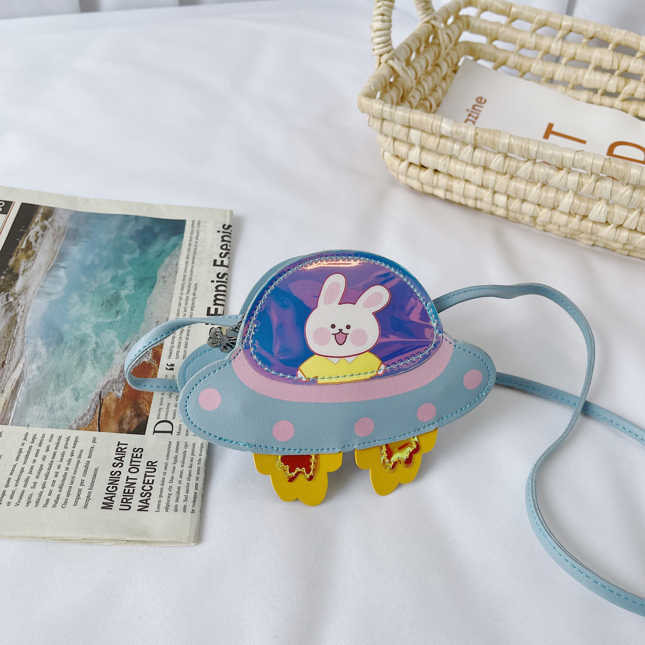 Bolso de los nuevos niños de Corea lindo bolso de hombro de dibujos animados niños y niñas bebé moda crossbody cambio accesorios bolsa