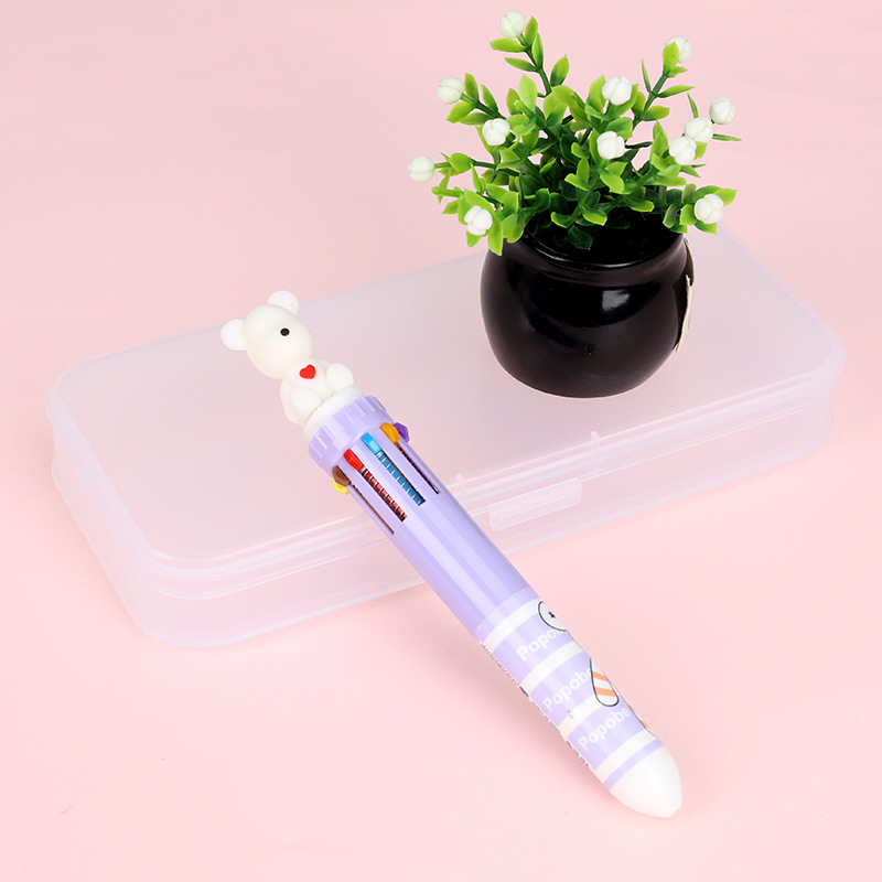 Purple ballpoint pen, 10 colors