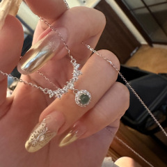 美人鱼海蓝天使之泪项坠小清新设计款吊坠时尚气质清冷感锁骨链