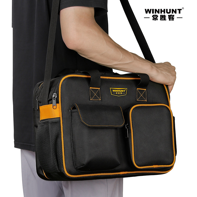 Champion Multifunctional Tool Kit for Electricians, Heavy-Duty Canvas Tool Bag, Portable Large Storage Bag