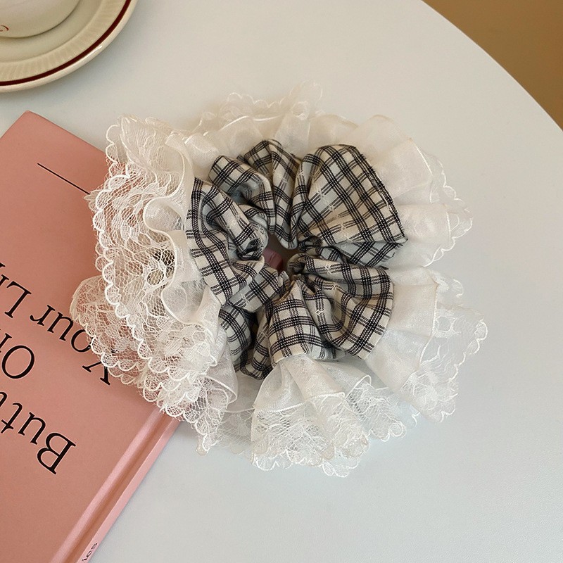 27 # Anillo para el cabello-Negro-Blanco