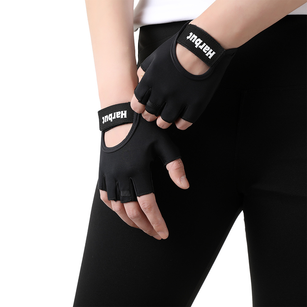Guantes de fitness para hombres y mujeres deportes al aire libre almohadillas antideslizantes para la palma engrosadas, transpirables y resistentes al desgaste, guantes de medio dedo para montar a prueba de capullos
