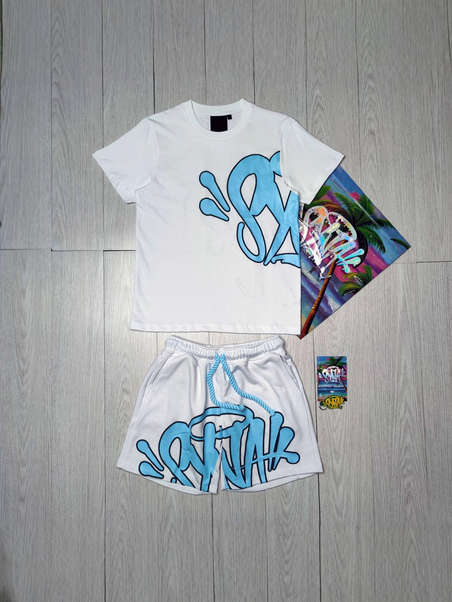 Alta calidad Syna World Hip Hop espuma impresión de manga corta camiseta casual suelta pantalones cortos Syna set