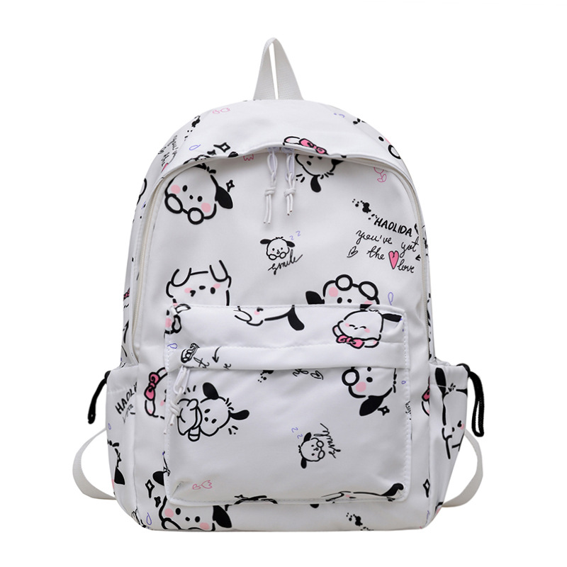 Mochila de estudiantes de secundaria mochila de alta capacidad de estudiantes universitarios impresa perro Pacha Dual hombro viento campus