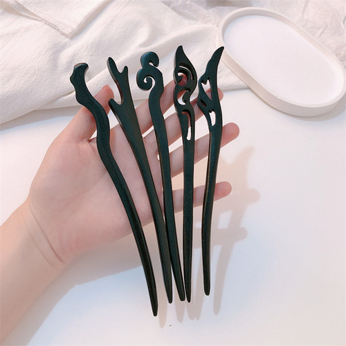 New Chinese style wooden hairpin for women, ancient style Hanfu cheongsam, hairpin accessories, hairpin, hairpin, simple modern headwear
