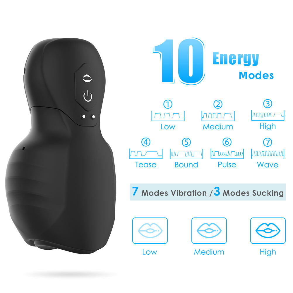 Männliche Masturbation Multifrequenz-Saugvibration Flugzeugbecher Schildkrötenkopftraining Massagestimulator Sexspielzeug für Erwachsene_voghion.com