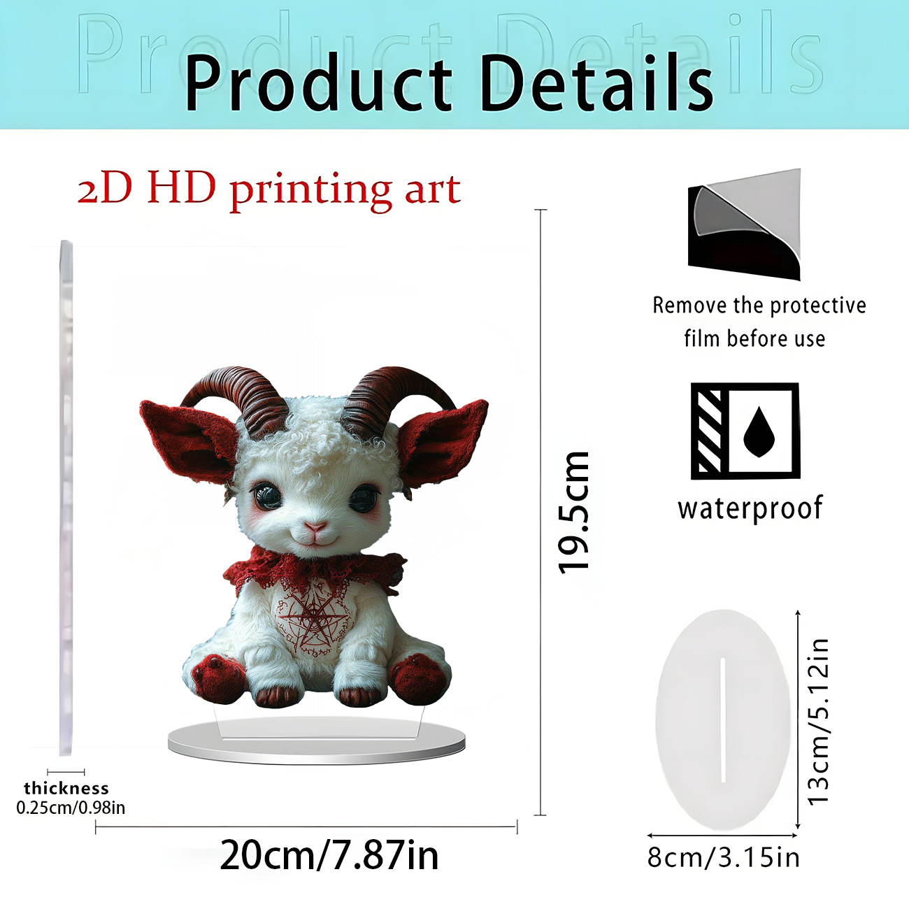 Nuevos productos transfronterizos de Halloween estilo oscuro acrílico plano 2D decoración de escritorio decoración para el hogar decoración de vacaciones