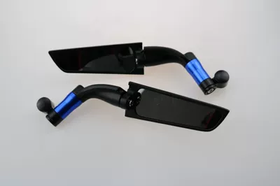 Competitive Wind Wing Rearview Mirror – Motorcycle rearview mirror - blue