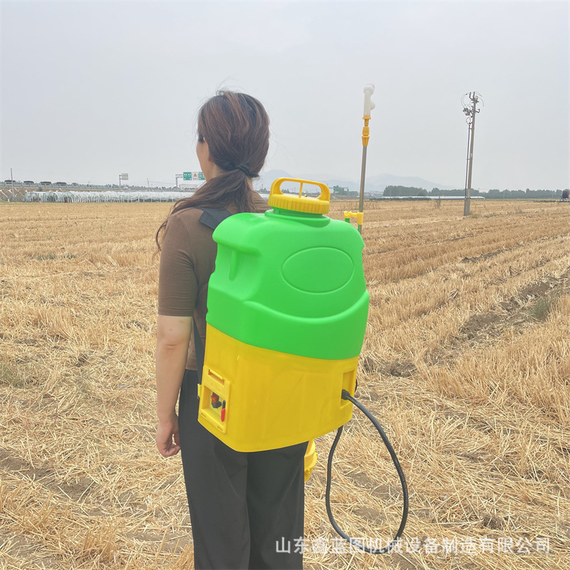 轻便背负式打药施肥两用喷雾器 12V充电型全自动打药机喷颗粒肥料