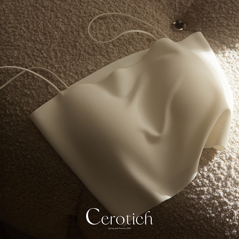 Cerotich Women's Camisole with Chest Pads, Seamless and Anti-Exposure, Suitable for Outerwear, Featuring a Beautiful Back Design