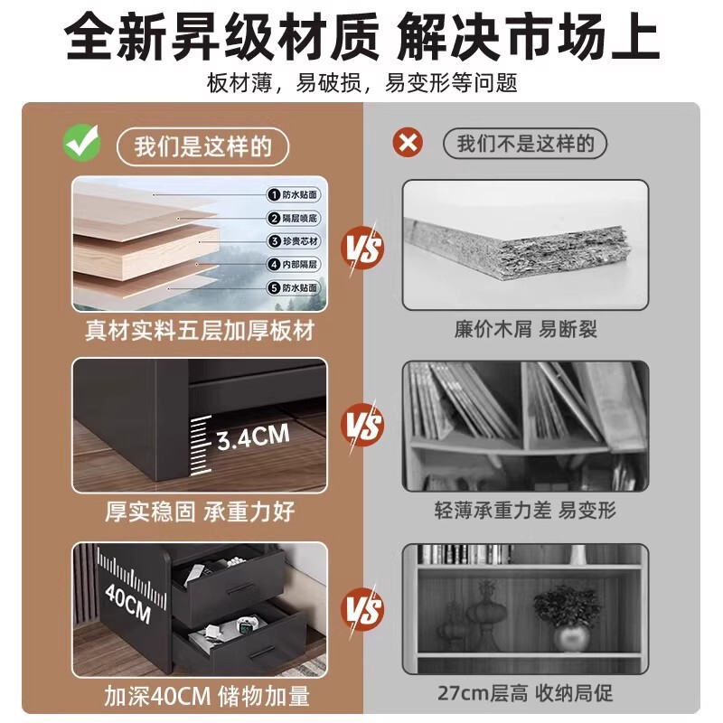 床头柜轻奢高级感黑色侘寂风床边柜简约现代卧室简易小型收纳柜子|undefined