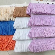 自产自销12公分拉菲草排须服装花边辅料工艺品辅料