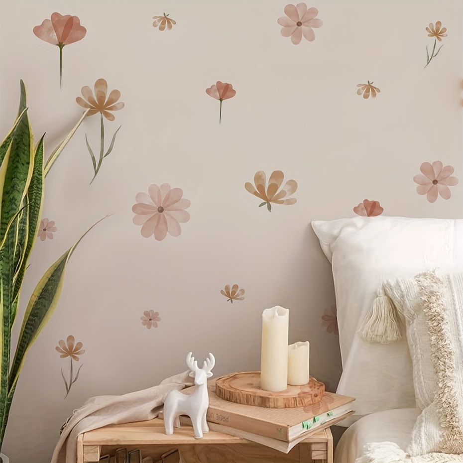 Cross-Border Hot Selling Bohemian Pink Wall Decals European and American Home Decoration Children's Room Decoration