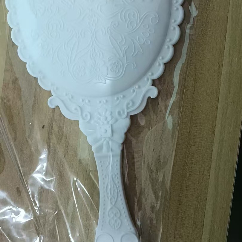 高清雕花复古手拿手持美容镜 便携随身牙科花边镜 厂家促销