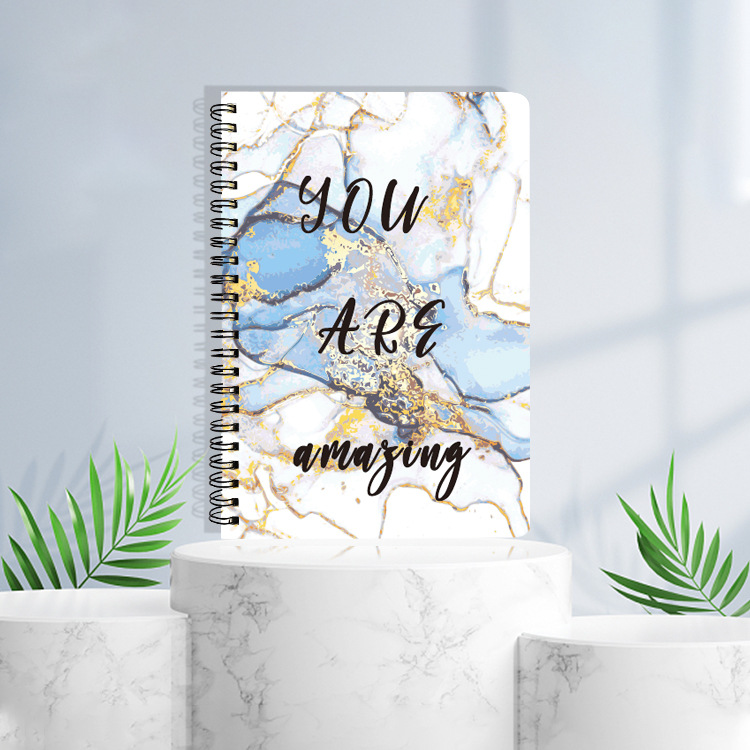 A5-80 대리석 파란색 노란색-글자