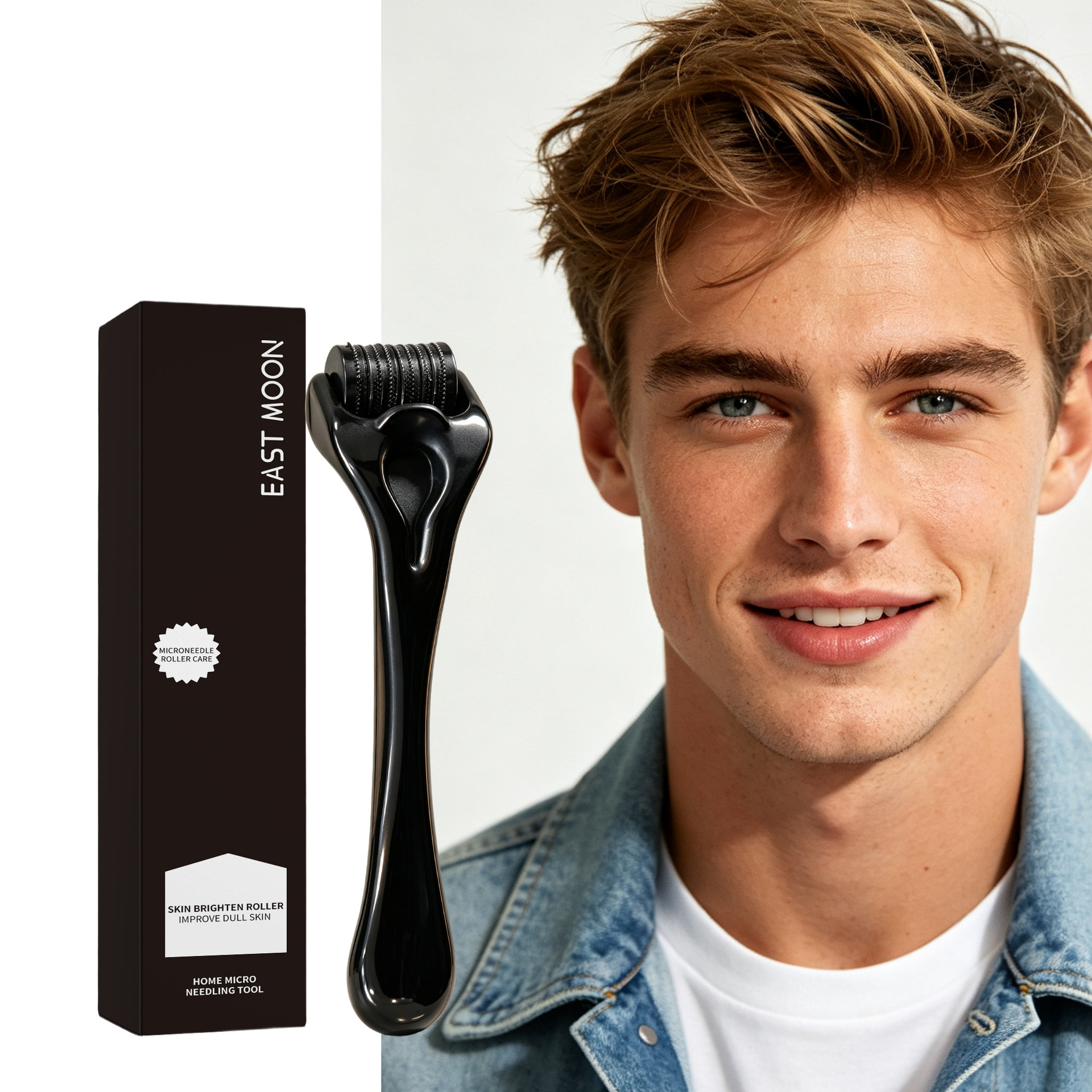 EAST MOON Skin Care Roller Men's Facial Care Tool Enhances Skin Care Product Absorption Improves Skin Texture