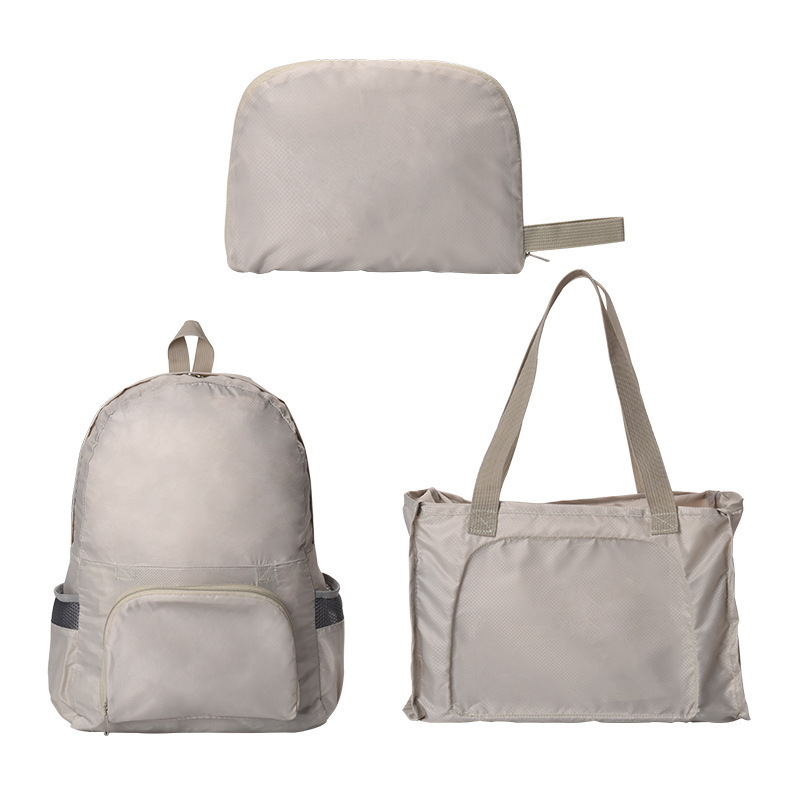 Khaki folding backpack, upgraded version