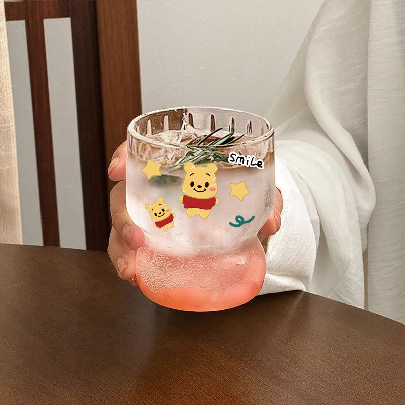 ins玻璃杯高级咖啡杯小众创意卡通家用水杯女学生冰美式牛奶杯子|undefined