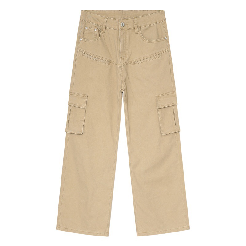 Mtlclothes ropa de Hombre | 2024 primavera nueva Maillard tridimensional multi-Bolsillo ropa de trabajo jeans moda casual