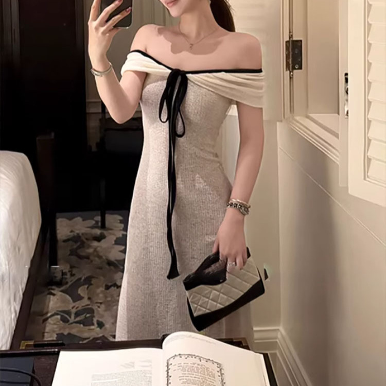 'Love of Windsor' Romantic One-Shoulder Tie-Waist Bodycon Dress for Women Summer