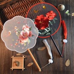 両面刺繍扇子、古代風扇子、刺繍扇子、漢服特別蘇刺繍扇子、多用途ダンス扇子、工場卸売