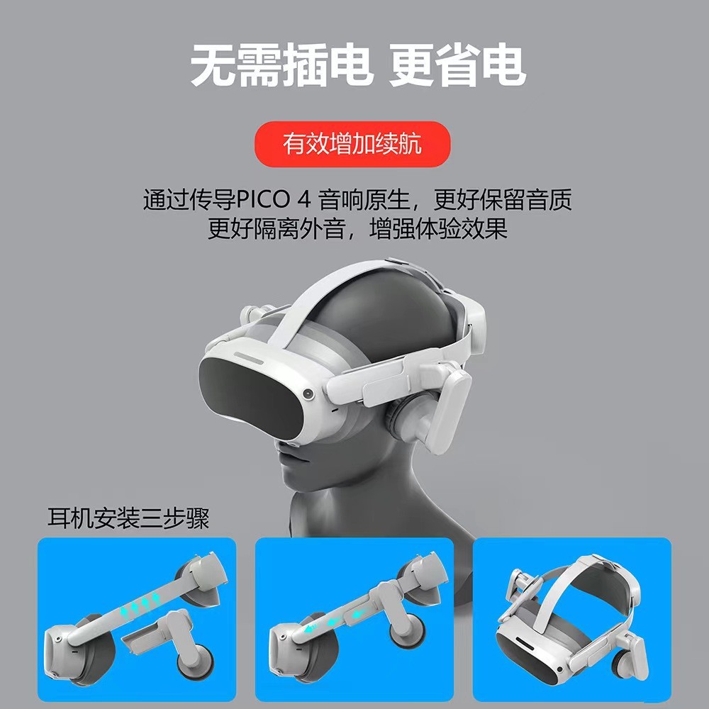 传音耳罩 支持 PICO4 Pro 版 精英头戴 舒适可调