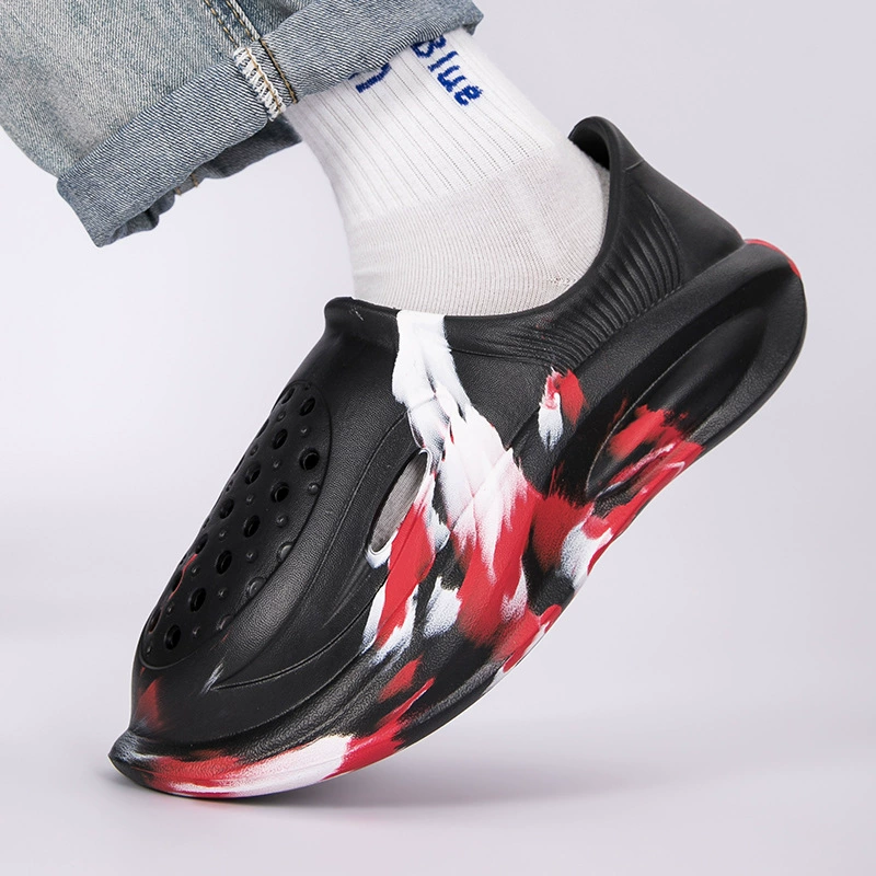 Камуфляжные кокосовые пещерные туфли мужской 2024 весна и лето новый трансграничный полый толстый подошв сандалии EVA спортивные пляжные туфли