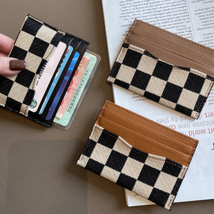 One-piece card bag women's compact ultra-thin mini exquisite high-grade 2025 new canvas fashion high-end feeling card holder