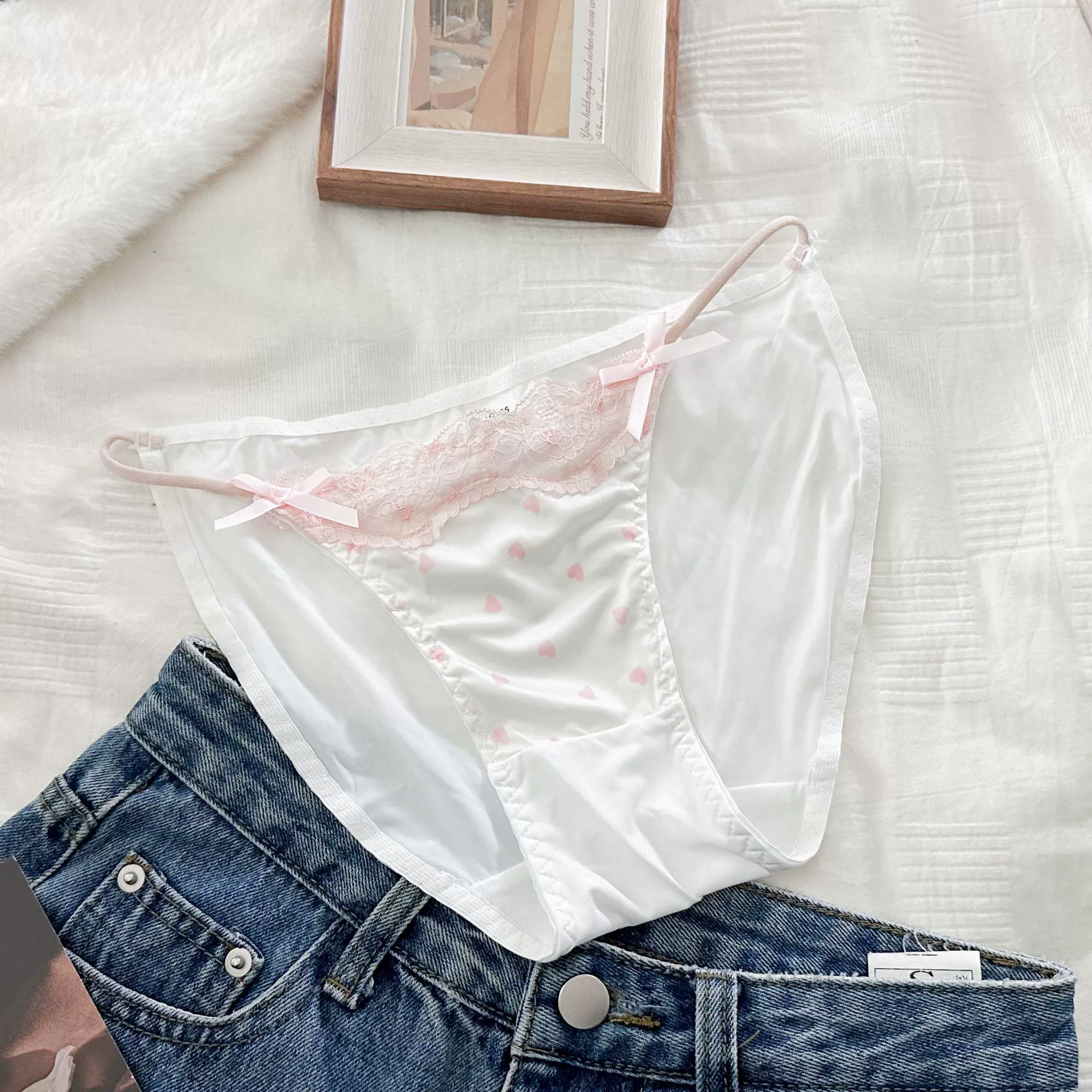  sexy silk cotton pants, french style, thin strap