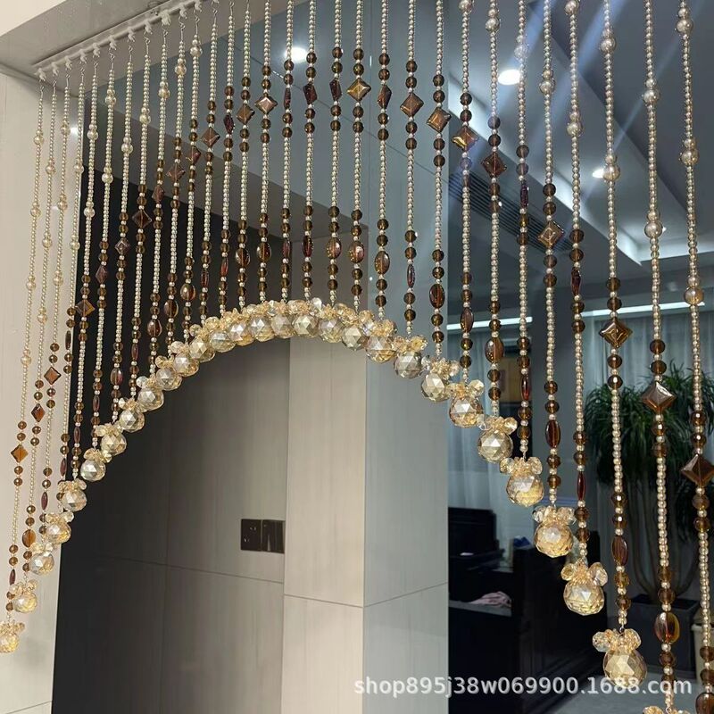 Half Curtain Crystal Bead Curtain Gourd Wedding Room Door Ins Wind Door Curtain Wedding Half Curtain Crystal Bead Curtain Gourd Wedding Room Door Ins Wind Door Curtain Wedding