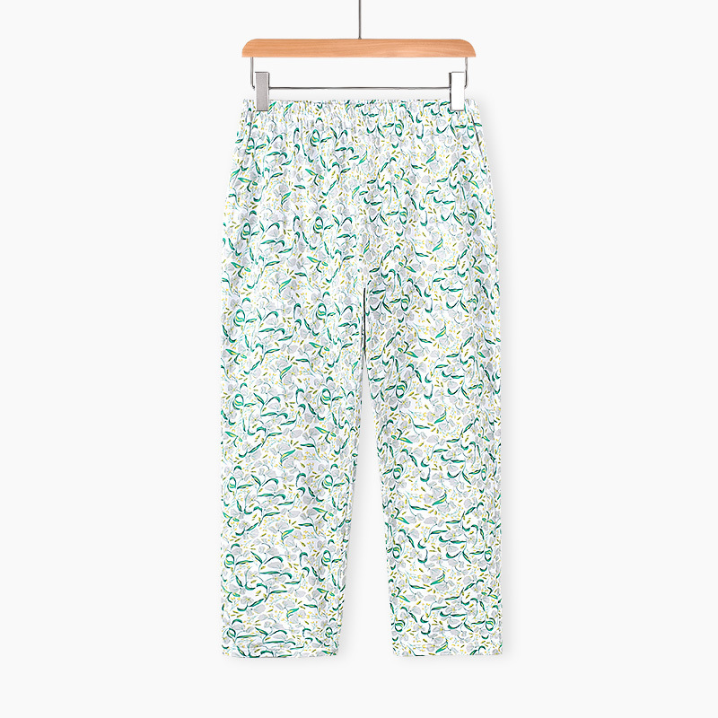 Pure Cotton Women's Long Pants, Loungewear, Pajama Pants, Plus Size, Loose Fit, All-Cotton, Summer Thin Style, Mom's Wear, Breathable and Comfortable