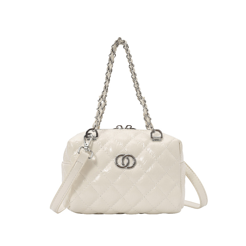 Moda francesa de cadena de diamante bolso de mano pequeño cuadrado de mujer pequeña fragancia alta sensación de lujo ligero bolso de hombro simple