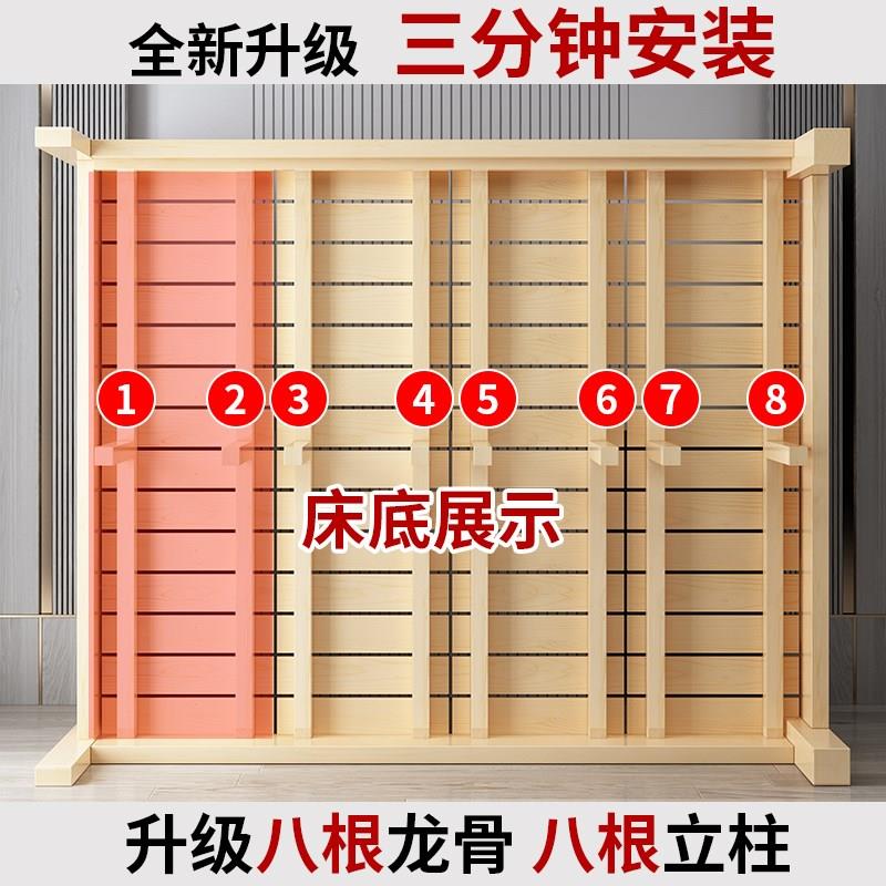 58C1双人床一米二五一米八1.2×1.5×1.8*1.9x2.0米长的床实木床