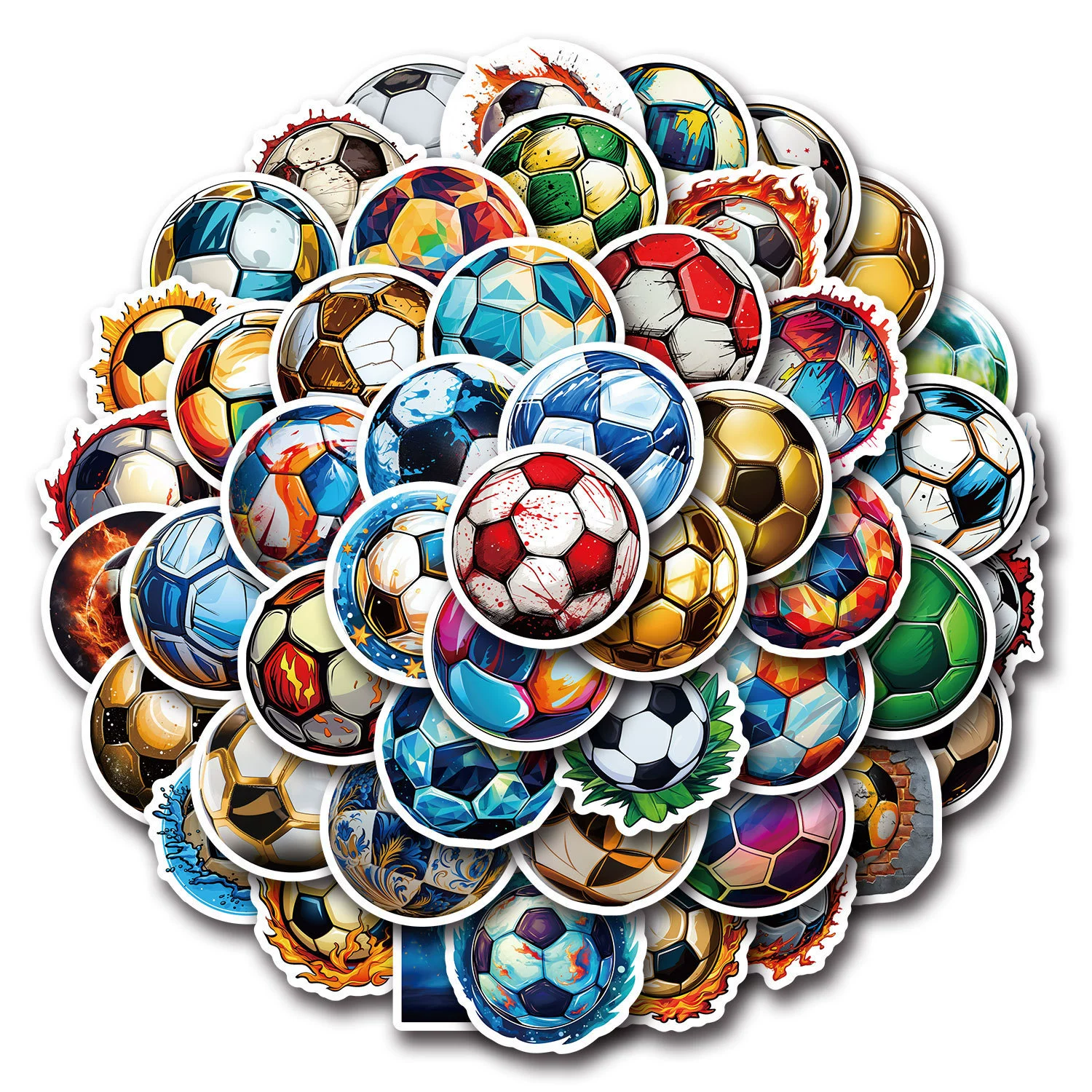 50 трансграничных крутых футбольных граффити наклейки для ноутбука чемодан чехол для телефона DIY наклейки