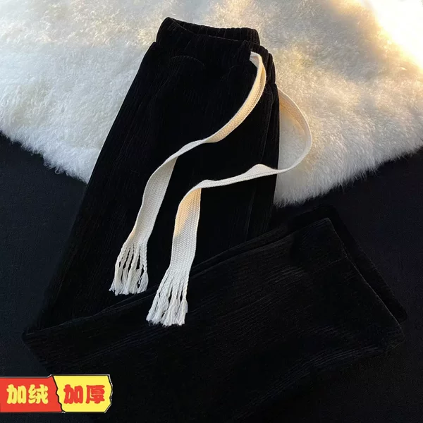 Plus velvet K86 corduroy black