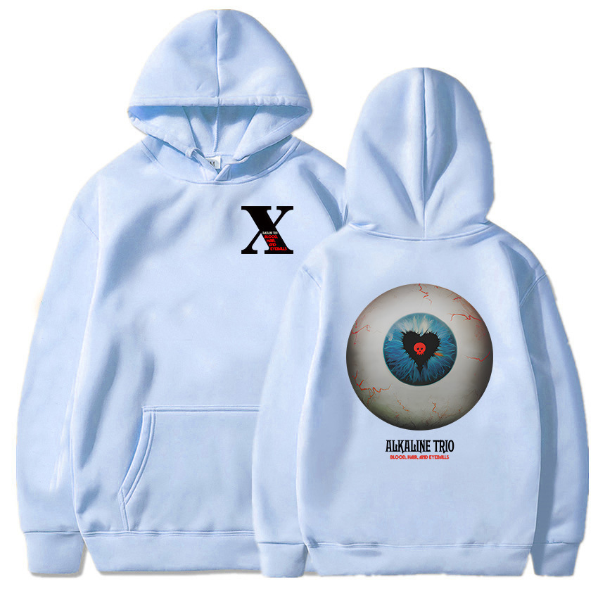Band Alkaline Trio Print Hoodie Blood Hair Eyeballs Tour
