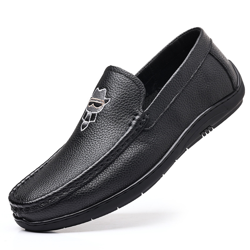 Mocasines de Verano para Hombre de Primera Capa de Piel de Vaca, Zapatos Casuales de Cuero Genuino, Mocasines para Hombre, Zapatos Individuales, Calzado