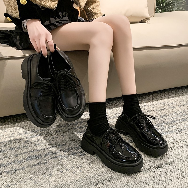 Scarpe stringate con plateau da donna per primavera autunno_voghion.com