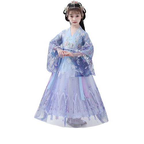 Hanfu girls summer clothes children autumn dresses little girls ancient clothes autumn clothes super fairy Tang suit summer skirt women summer